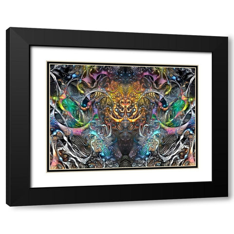 Cernunnos Black Modern Wood Framed Art Print with Double Matting by Gavidia, Pedro