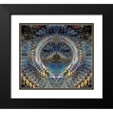 Circle of Life Black Modern Wood Framed Art Print with Double Matting by Gavidia, Pedro