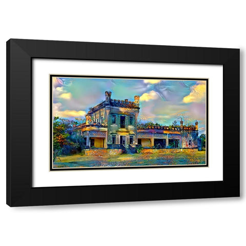 El Mante Tamaulipas Mexico Castle of Nueva Apolonia Black Modern Wood Framed Art Print with Double Matting by Gavidia, Pedro