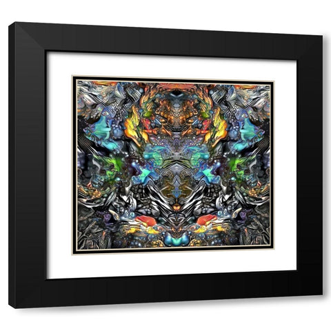 Evolution Black Modern Wood Framed Art Print with Double Matting by Gavidia, Pedro