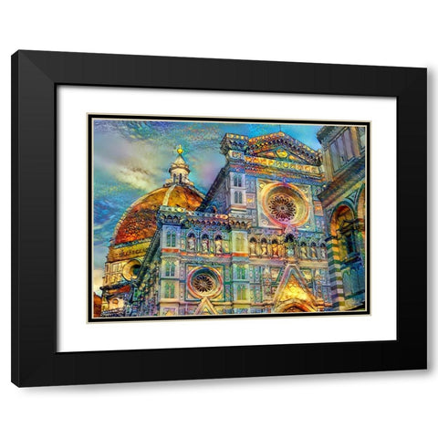 Florence Italy Cathedral of Saint Mary of the Flower Black Modern Wood Framed Art Print with Double Matting by Gavidia, Pedro