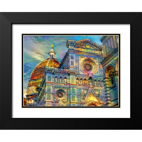 Florence Italy Cathedral of Saint Mary of the Flower Black Modern Wood Framed Art Print with Double Matting by Gavidia, Pedro