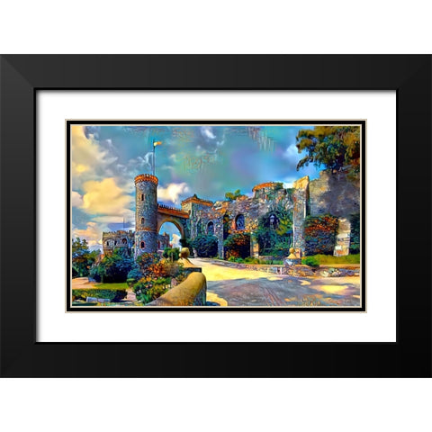 Guanajuato Mexico Castillo de Santa Cecilia entrance Black Modern Wood Framed Art Print with Double Matting by Gavidia, Pedro