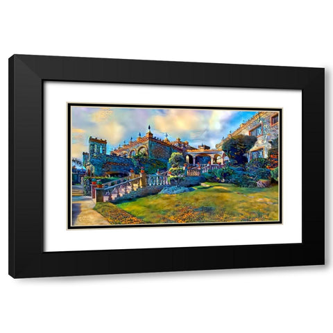 Guanajuato Mexico Castillo de Santa Cecilia staircase Black Modern Wood Framed Art Print with Double Matting by Gavidia, Pedro