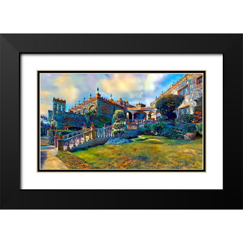 Guanajuato Mexico Castillo de Santa Cecilia staircase Black Modern Wood Framed Art Print with Double Matting by Gavidia, Pedro