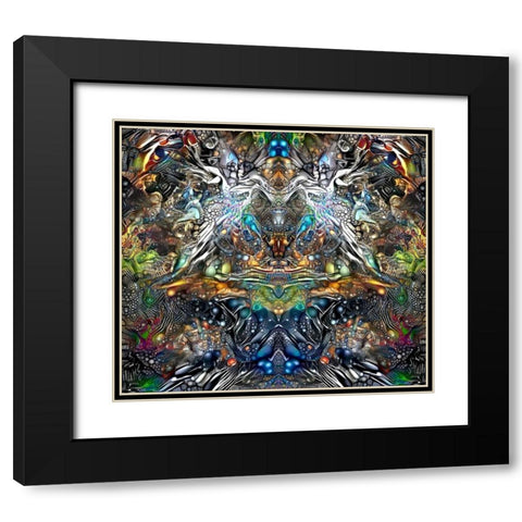 Khepri Black Modern Wood Framed Art Print with Double Matting by Gavidia, Pedro