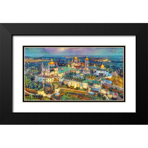 Kyiv Ukraine Kyiv Pechersk Lavra Monastery of the Caves Black Modern Wood Framed Art Print with Double Matting by Gavidia, Pedro