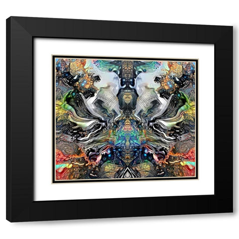 Legacy Plume Black Modern Wood Framed Art Print with Double Matting by Gavidia, Pedro