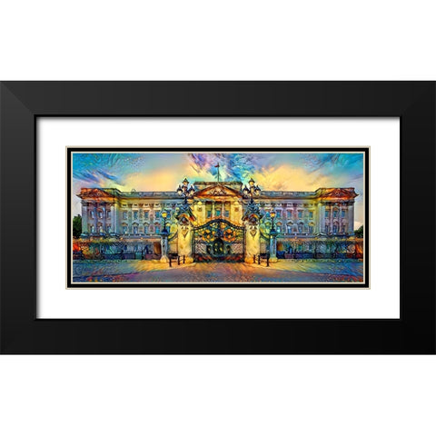 London England Buckingham Palace Black Modern Wood Framed Art Print with Double Matting by Gavidia, Pedro