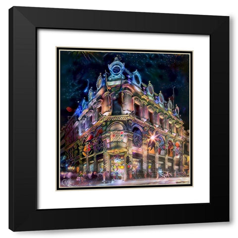 Mexico City Estanquillo Museum Black Modern Wood Framed Art Print with Double Matting by Gavidia, Pedro