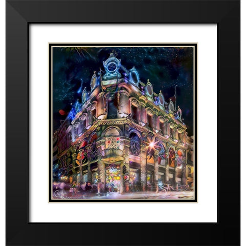 Mexico City Estanquillo Museum Black Modern Wood Framed Art Print with Double Matting by Gavidia, Pedro