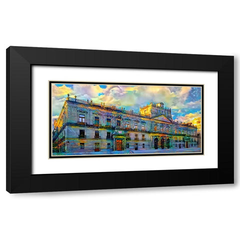 Mexico City Palace of Mines Black Modern Wood Framed Art Print with Double Matting by Gavidia, Pedro