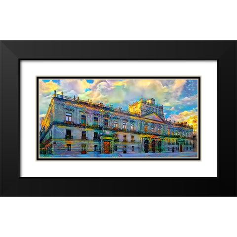 Mexico City Palace of Mines Black Modern Wood Framed Art Print with Double Matting by Gavidia, Pedro