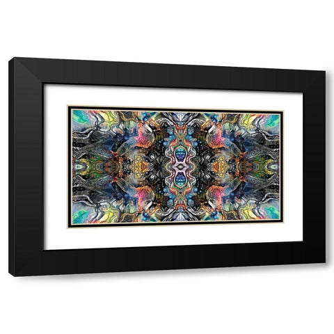 Mind Reactor Black Modern Wood Framed Art Print with Double Matting by Gavidia, Pedro