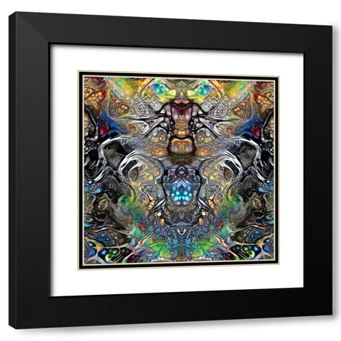 Mutation Black Modern Wood Framed Art Print with Double Matting by Gavidia, Pedro