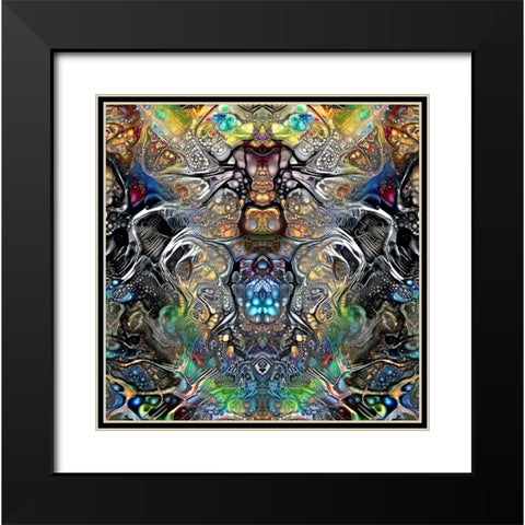 Mutation Black Modern Wood Framed Art Print with Double Matting by Gavidia, Pedro