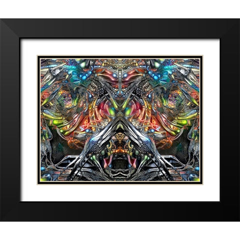 Offender Black Modern Wood Framed Art Print with Double Matting by Gavidia, Pedro