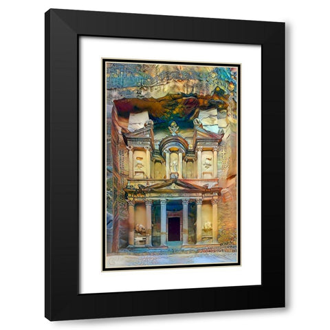 Petra Jordan Black Modern Wood Framed Art Print with Double Matting by Gavidia, Pedro