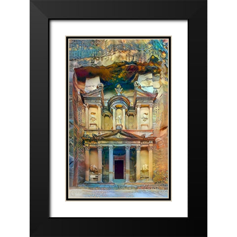 Petra Jordan Black Modern Wood Framed Art Print with Double Matting by Gavidia, Pedro