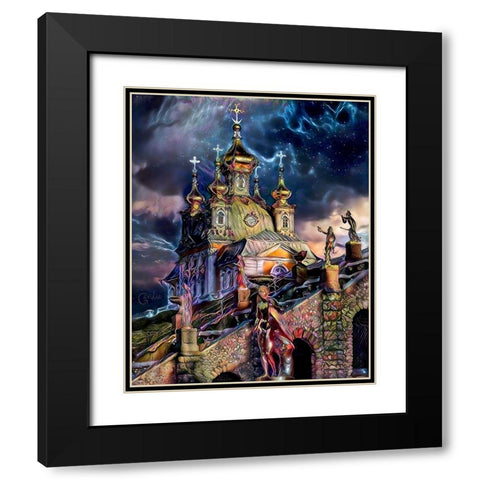 Saint Petersburg Russia Peterhof Palace Black Modern Wood Framed Art Print with Double Matting by Gavidia, Pedro