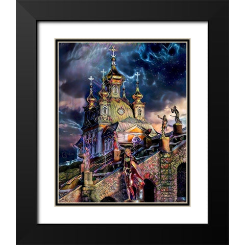 Saint Petersburg Russia Peterhof Palace Black Modern Wood Framed Art Print with Double Matting by Gavidia, Pedro