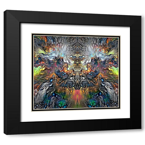Samael Black Modern Wood Framed Art Print with Double Matting by Gavidia, Pedro