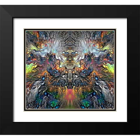 Samael Black Modern Wood Framed Art Print with Double Matting by Gavidia, Pedro