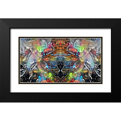 Transcend Black Modern Wood Framed Art Print with Double Matting by Gavidia, Pedro