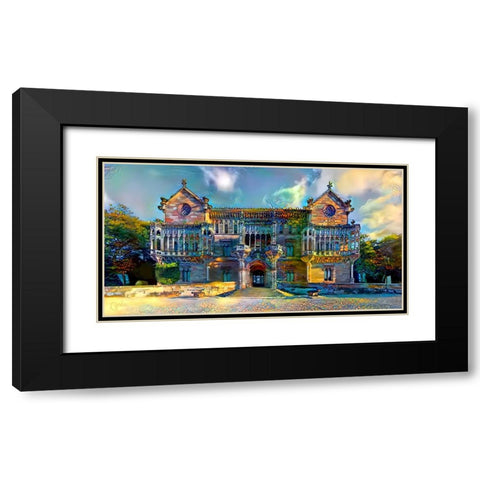 Comillas Spain Palacio de Sobrellano Palace Black Modern Wood Framed Art Print with Double Matting by Gavidia, Pedro