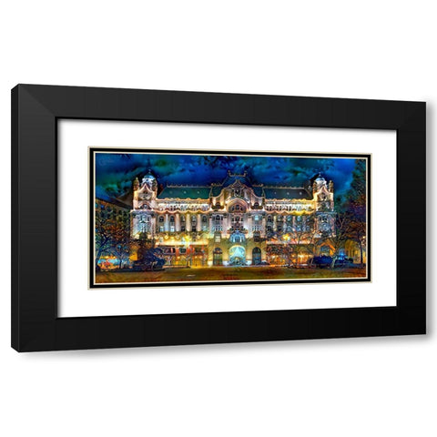Hungary Budapest Gresham Palace Black Modern Wood Framed Art Print with Double Matting by Gavidia, Pedro