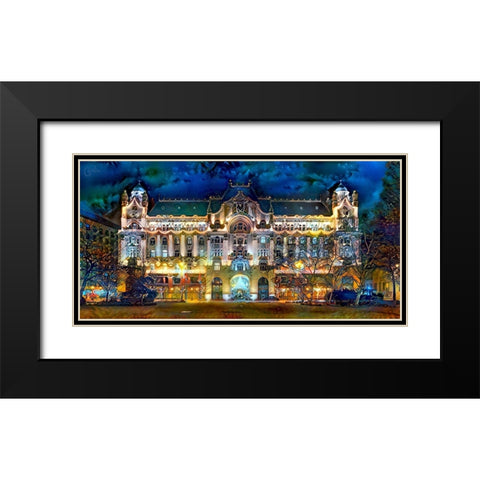 Hungary Budapest Gresham Palace Black Modern Wood Framed Art Print with Double Matting by Gavidia, Pedro