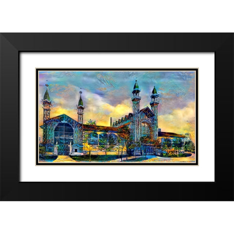 Mexico City Antique Chopo Museum Black Modern Wood Framed Art Print with Double Matting by Gavidia, Pedro