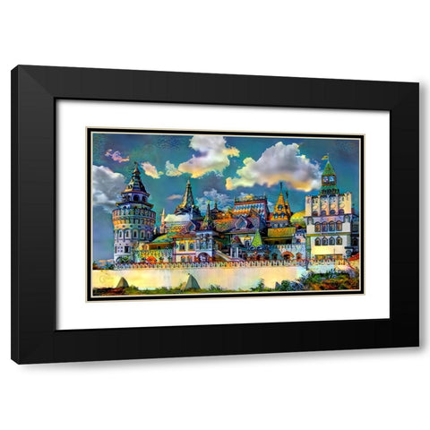 Moscow Russia Izmailovsky Market Black Modern Wood Framed Art Print with Double Matting by Gavidia, Pedro
