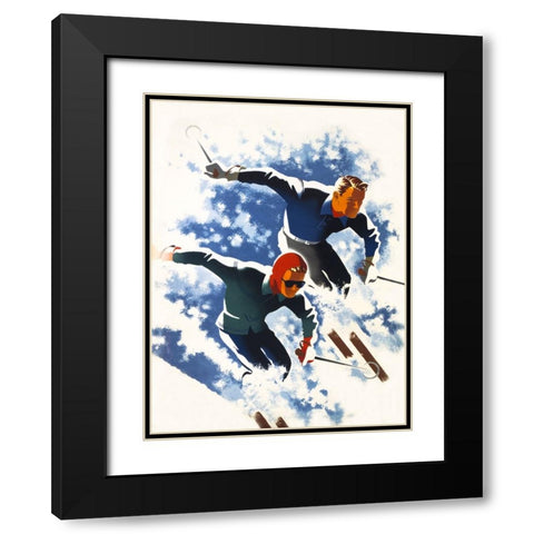 Jantzen by Binder Black Modern Wood Framed Art Print with Double Matting by Print Collection