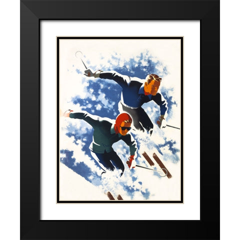 Jantzen by Binder Black Modern Wood Framed Art Print with Double Matting by Print Collection