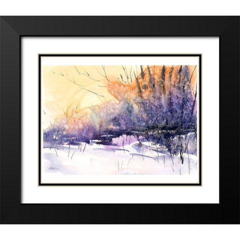 Frost Bite Black Modern Wood Framed Art Print with Double Matting by Randy Noble Fine Art