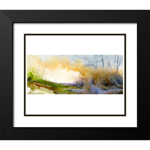 Morning Fog Black Modern Wood Framed Art Print with Double Matting by Randy Noble Fine Art