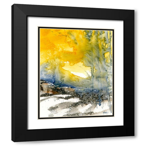Winters Sun Black Modern Wood Framed Art Print with Double Matting by Randy Noble Fine Art