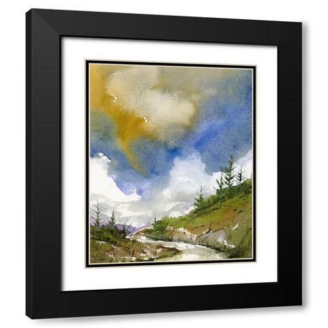Yellow Sky Black Modern Wood Framed Art Print with Double Matting by Randy Noble Fine Art