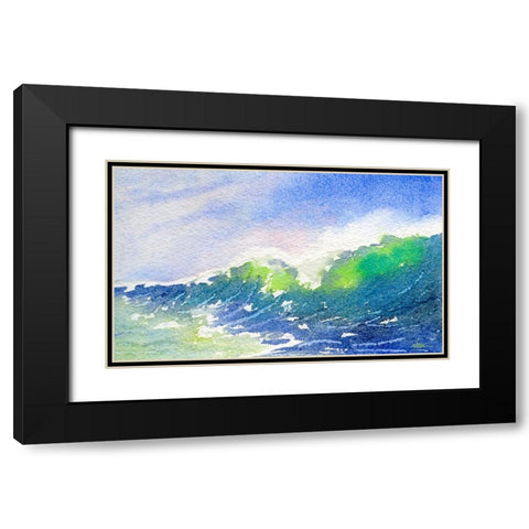 Curl Black Modern Wood Framed Art Print with Double Matting by Randy Noble Fine Art