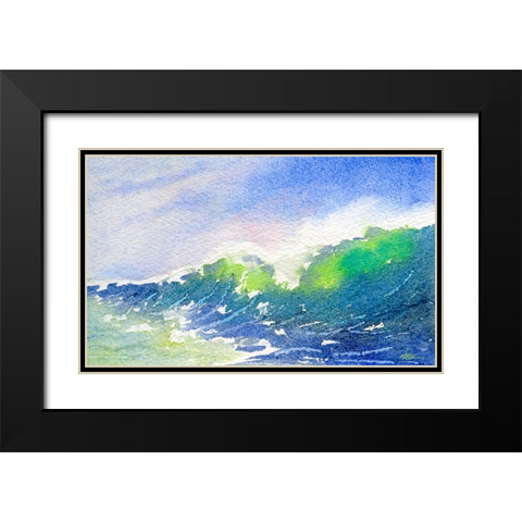 Curl Black Modern Wood Framed Art Print with Double Matting by Randy Noble Fine Art