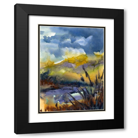 Spring Foothills Black Modern Wood Framed Art Print with Double Matting by Randy Noble Fine Art