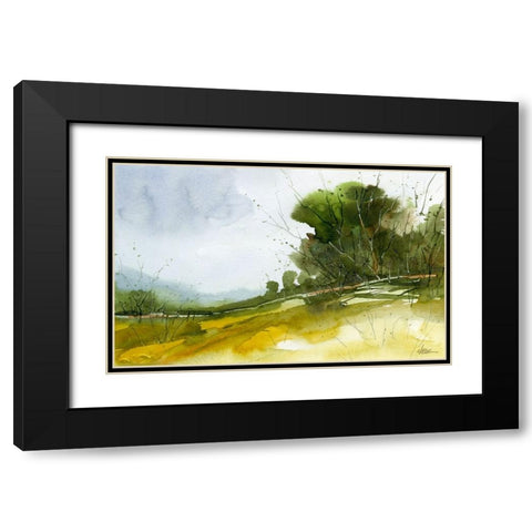 Walkers Valley Black Modern Wood Framed Art Print with Double Matting by Randy Noble Fine Art