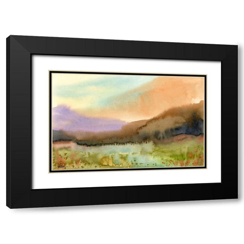 Wild Feilds Black Modern Wood Framed Art Print with Double Matting by Randy Noble Fine Art