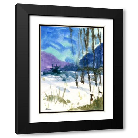 Winters Last Days Black Modern Wood Framed Art Print with Double Matting by Randy Noble Fine Art