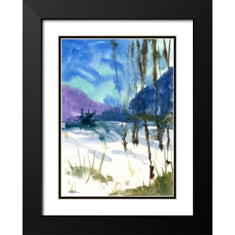 Winters Last Days Black Modern Wood Framed Art Print with Double Matting by Randy Noble Fine Art