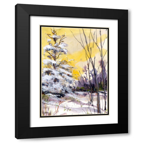 Yellow Dawn Black Modern Wood Framed Art Print with Double Matting by Randy Noble Fine Art