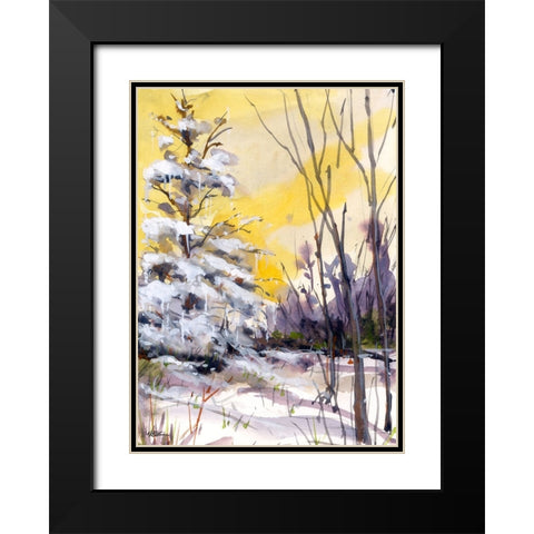 Yellow Dawn Black Modern Wood Framed Art Print with Double Matting by Randy Noble Fine Art