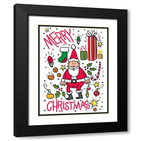 Holiday Joys Black Modern Wood Framed Art Print with Double Matting by Randy Noble Fine Art