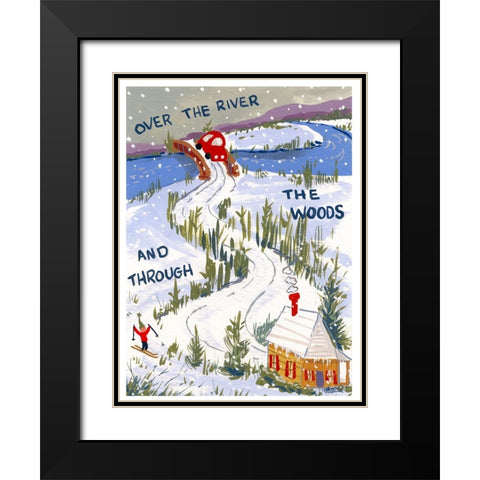 Over The River Black Modern Wood Framed Art Print with Double Matting by Randy Noble Fine Art